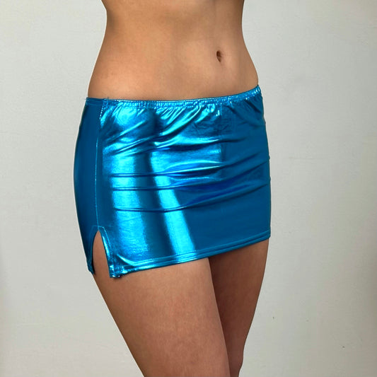 ANNE Metallic Extreme Low Waist skirt - Blue