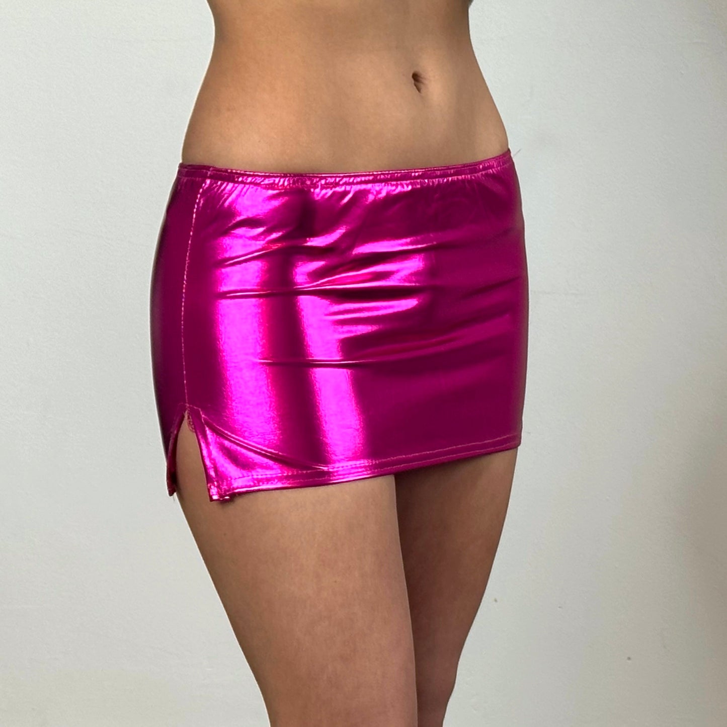 ANNE Metallic Extreme Low Waist skirt - Pink