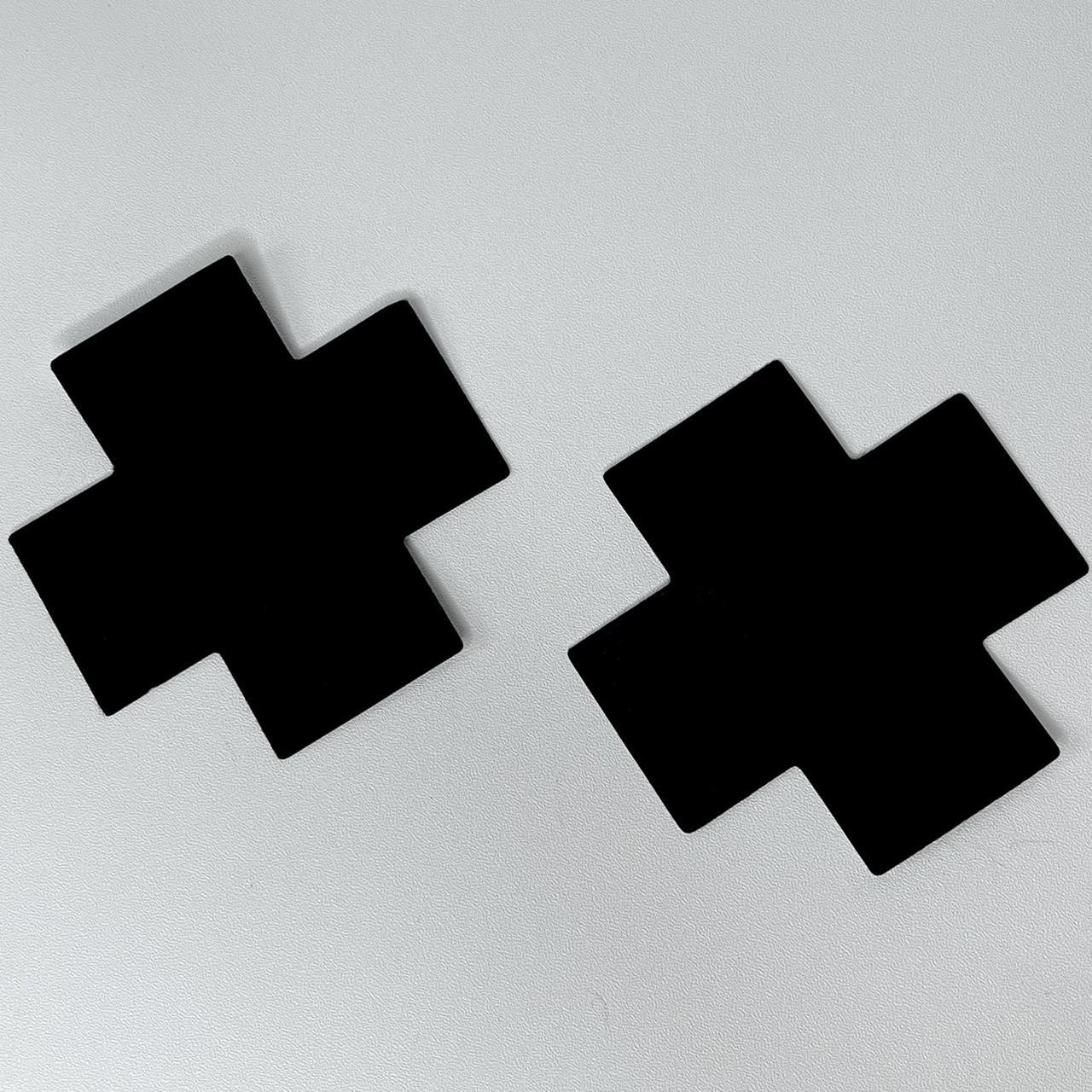 Black Cross Nipple Cover Stickers