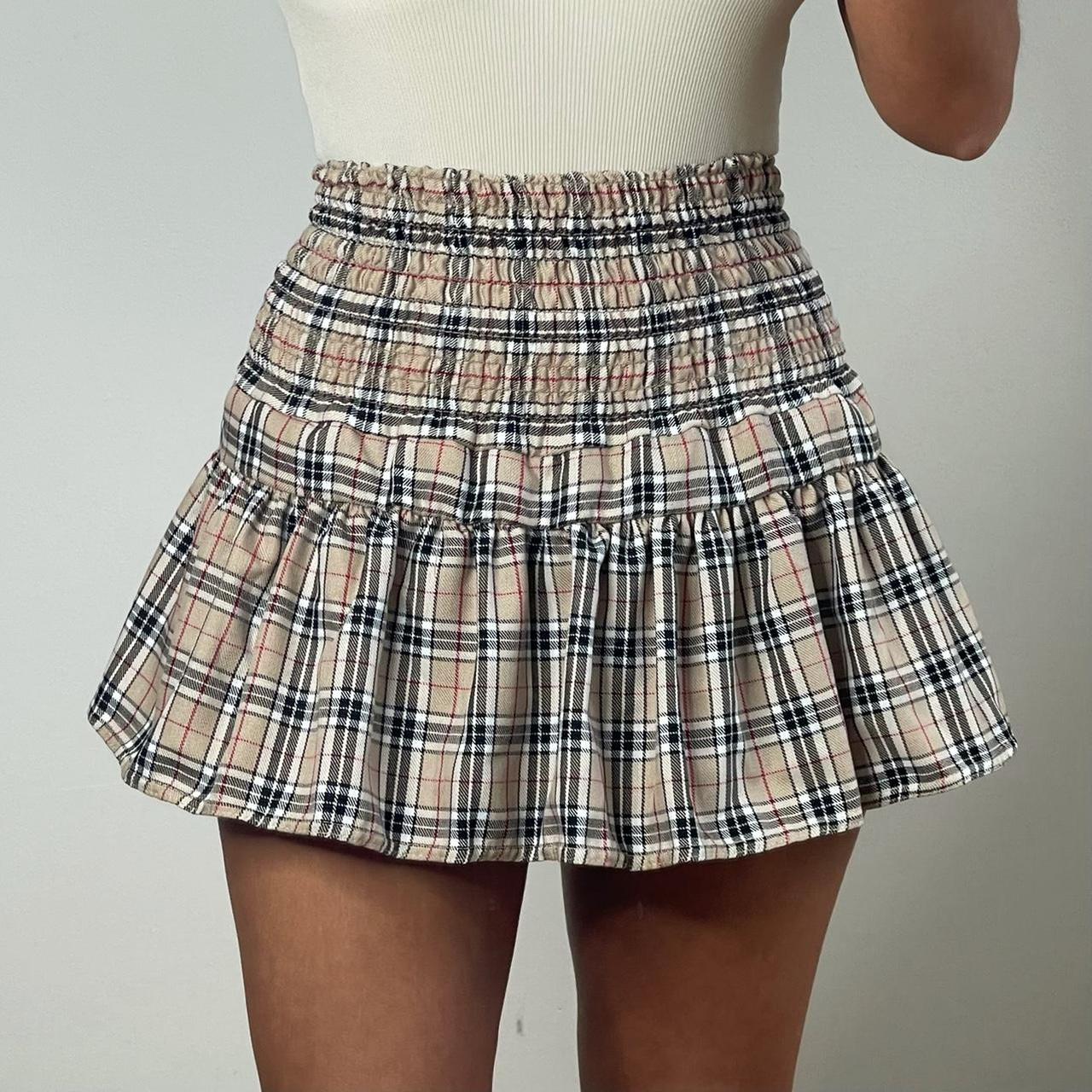 NOVA Check Rara Skirt - Beige