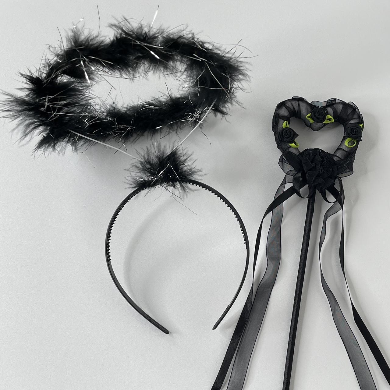 Angel Halo And Wand Set - Black