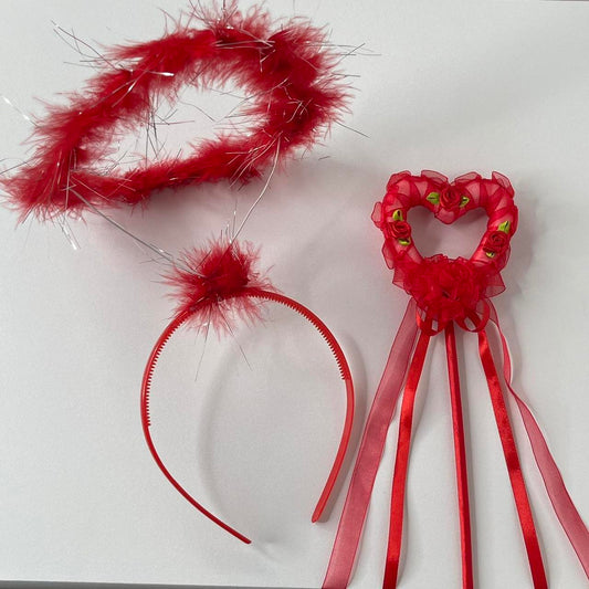 Angel Halo And Wand Set - Red