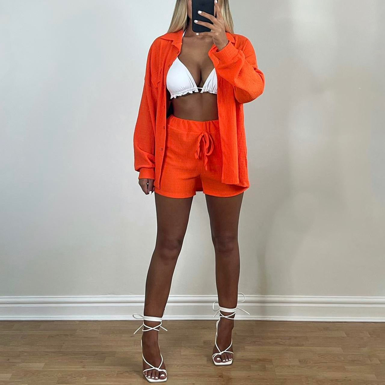 RORY Cheesecloth Co-ord Orange