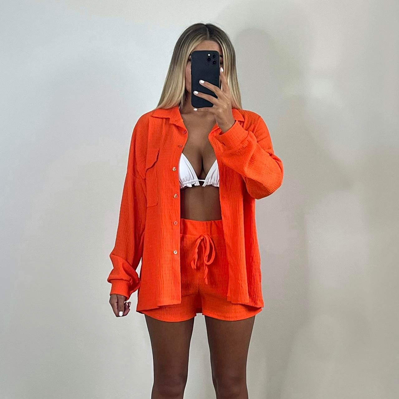 RORY Cheesecloth Co-ord Orange