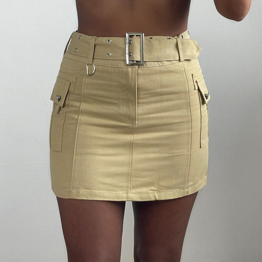 REIGN Cargo Skirt - Beige