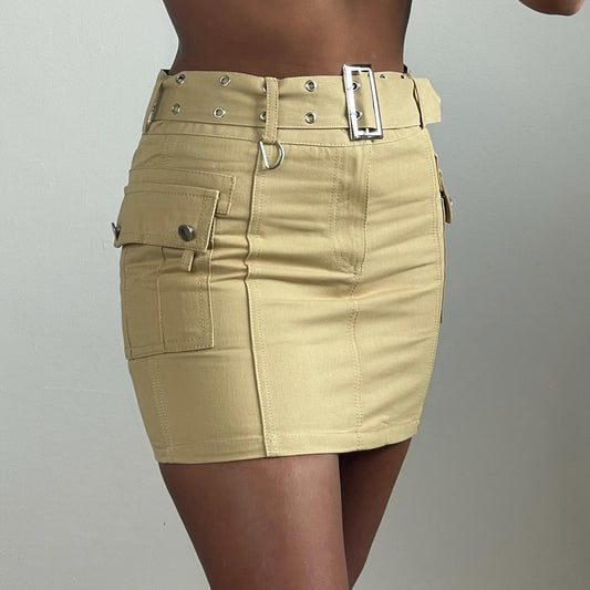 REIGN Cargo Skirt - Beige