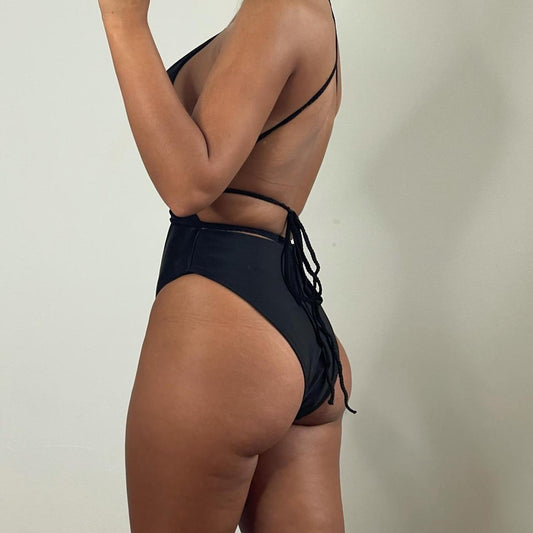 SIENNA Open Front Swimsuit - Black