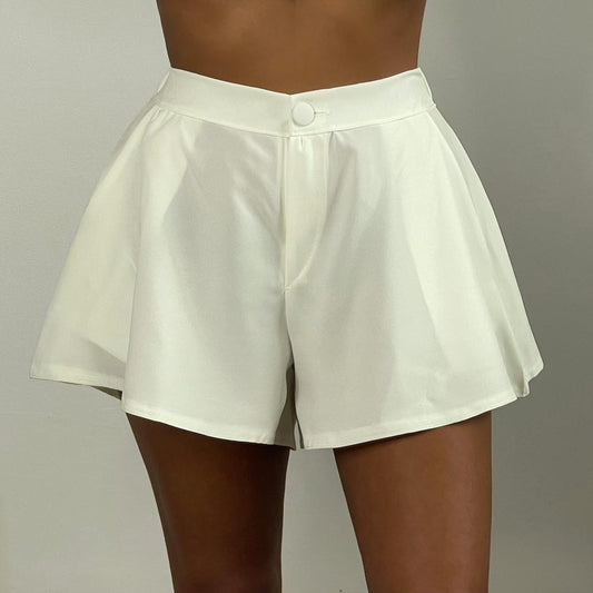 MAZIE Flared Shorts - White